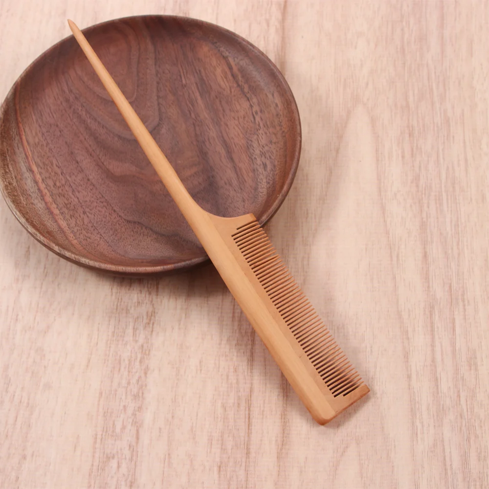 New Arrival Handmade Hair Comb Thick Fine Tooth Peach Head Massage Anti-static Beauty Healthy Care Natural Wood Comb 
New Arrival Handmade Hair Comb Thick Fine Tooth Peach Head Massage Anti-static Beauty Healthy Care Natural Wood Comb
