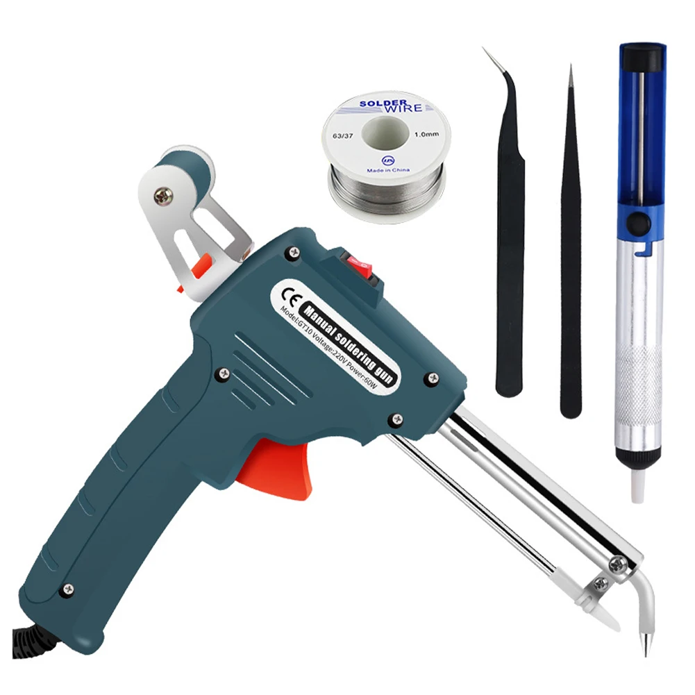 Soldering Iron Tool Automatic Welding Send Tin Gun EU/US 60W Hand-Held Internal Heating Soldering Tool for Circuit Board Repair
Soldering Iron Tool Automatic Welding Send Tin Gun EU/US 60W Hand-Held Internal Heating Soldering Tool for Circuit Board Repair
