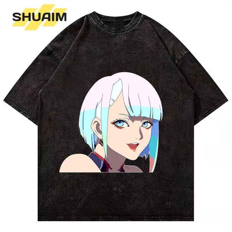 SHUAIM 2023 Summer Hip Hop Streetwear Men Black Washed T-Shirt Anime Graphic Print T-Shirt Loose Tshirt Harajuku Cotton Tops Tee
SHUAIM 2023 Summer Hip Hop Streetwear Men Black Washed T-Shirt Anime Graphic Print T-Shirt Loose Tshirt Harajuku Cotton Tops Tee