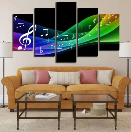 

5Pcs Colorful Notes 5 Pieces Wall Art Poster Pictures Canvas Paintings HD Print Home Decor 5 Panel No Framed Room Decor Modern