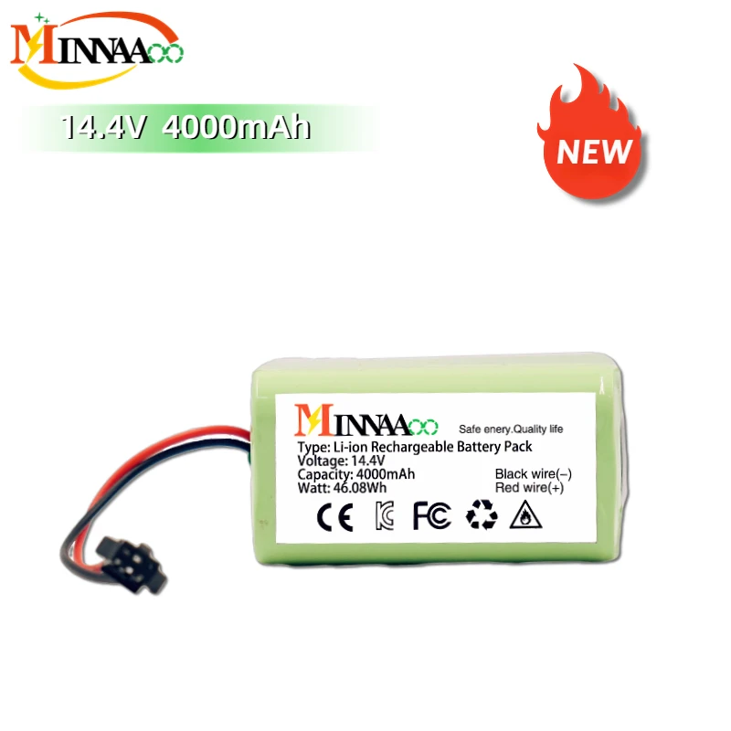 14.4V 4000mAh Li-ion Battery for Conga Excellence 990 1090 1790 1990 Ecovacs Deebot N79 N79S DN622, Eufy Robovac 30 35C
14.4V 4000mAh Li-ion Battery for Conga Excellence 990 1090 1790 1990 Ecovacs Deebot N79 N79S DN622, Eufy Robovac 30 35C