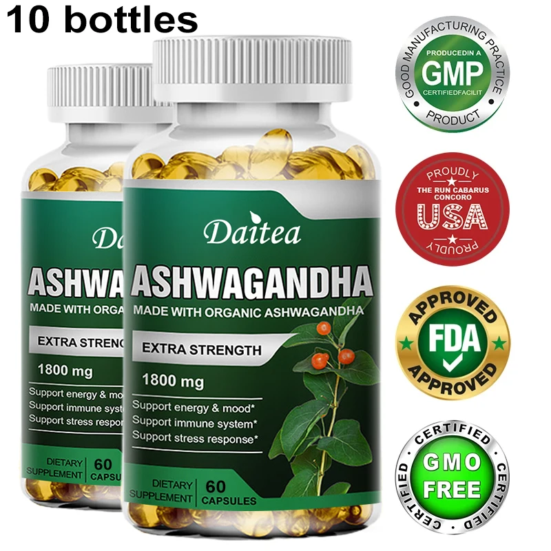 

Made with Organic Ashwagandha To Increase Energy, Strength, Stamina, Help Men & Women Relieve Anxiety & Stress & Boost Immunity