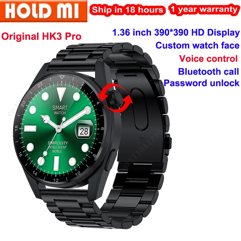 HK3 Pro Smart Watch Men Bluetooth Call IP68 Waterproof Blood Oxygen 390*390 HD Full Screen Sport Tracker Smartwatch IOS Android
HK3 Pro Smart Watch Men Bluetooth Call IP68 Waterproof Blood Oxygen 390*390 HD Full Screen Sport Tracker Smartwatch IOS Android