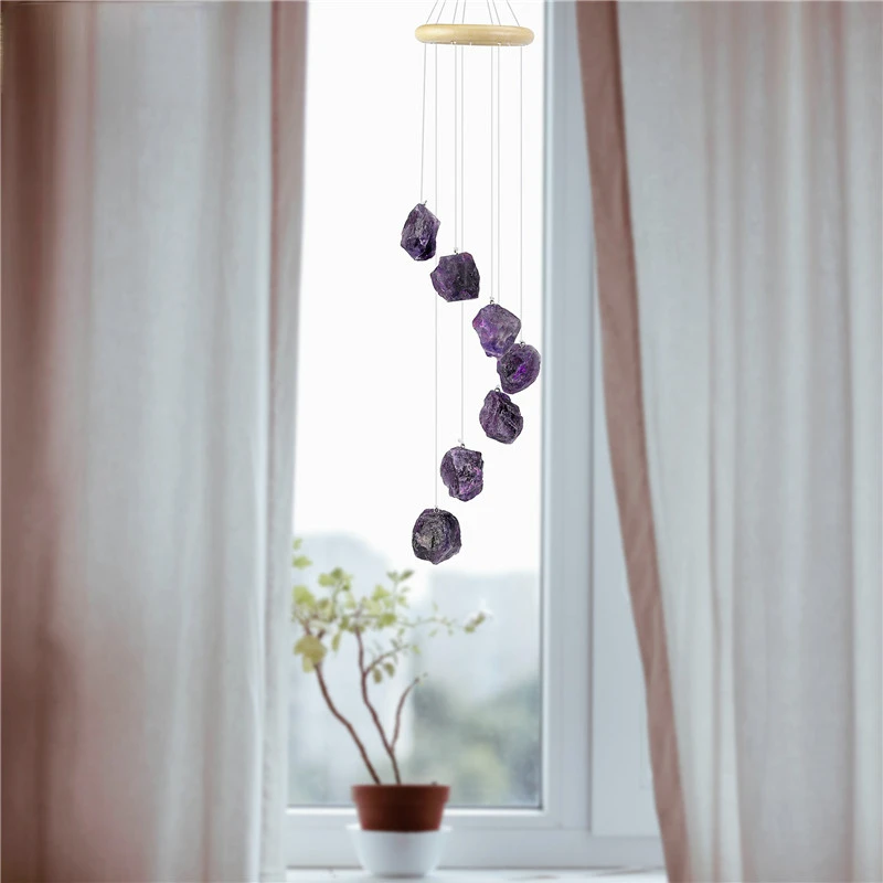 Raw Gemstones Wind Chime Reiki Healing Natural Crystal Amethyst Windchime Home Garden Wall Room Hanging Ornament Decor
Raw Gemstones Wind Chime Reiki Healing Natural Crystal Amethyst Windchime Home Garden Wall Room Hanging Ornament Decor