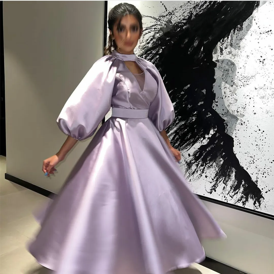 Classic Short Satin Evening Dresses With Pockets فساتين السهرة A-Line Pleated Tea Length Prom Dress Robe de soirée for Women
Classic Short Satin Evening Dresses With Pockets فساتين السهرة A-Line Pleated Tea Length Prom Dress Robe de soirée for Women