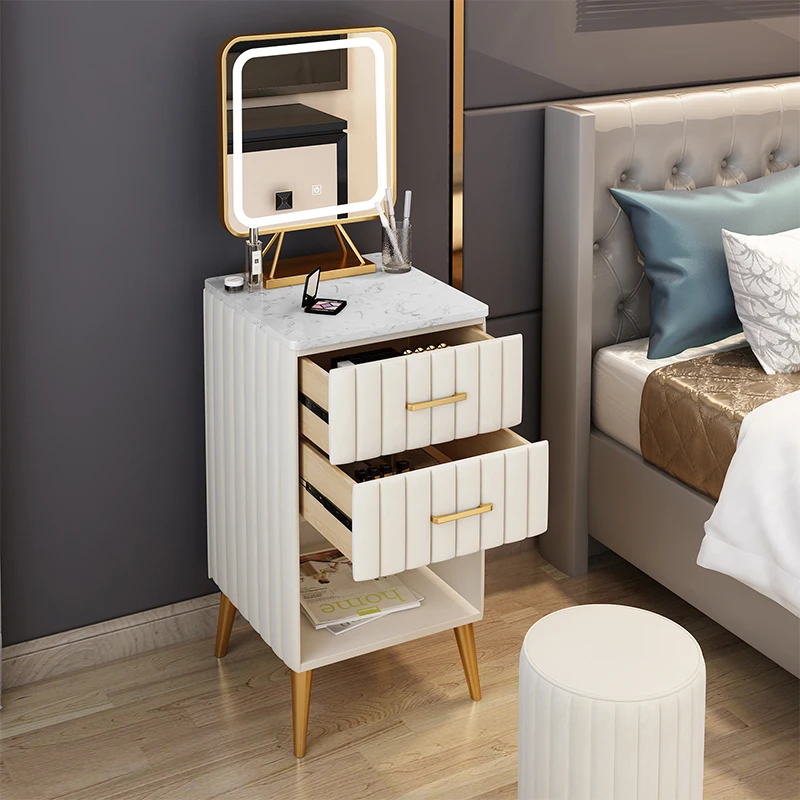 Marble Countertop Dresser Storage Cabinet Saving Space Bedside Table INS Bedroom Mini Dresser White Desk LED Mirrored Furniture
Marble Countertop Dresser Storage Cabinet Saving Space Bedside Table INS Bedroom Mini Dresser White Desk LED Mirrored Furniture