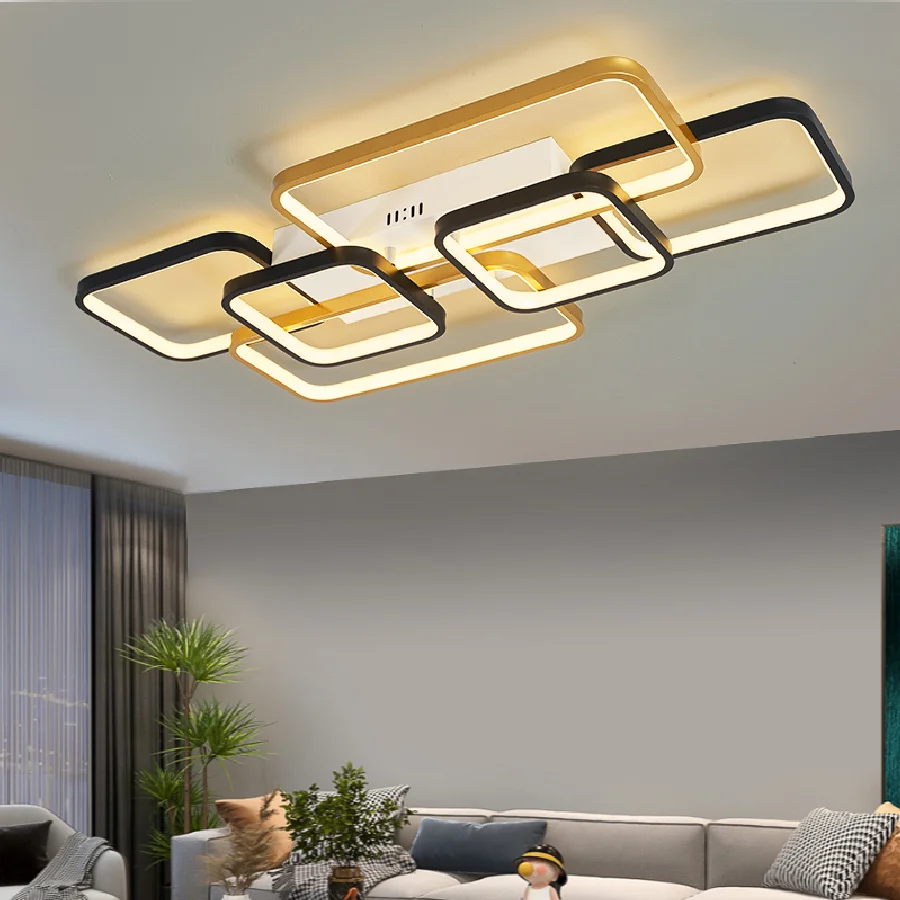 DIY Rectangle Modern Led Chandelier For Living Room Bedroom Study Room Ceiling Chandelier Fixtures 90-260V Black+Gold Color
DIY Rectangle Modern Led Chandelier For Living Room Bedroom Study Room Ceiling Chandelier Fixtures 90-260V Black+Gold Color