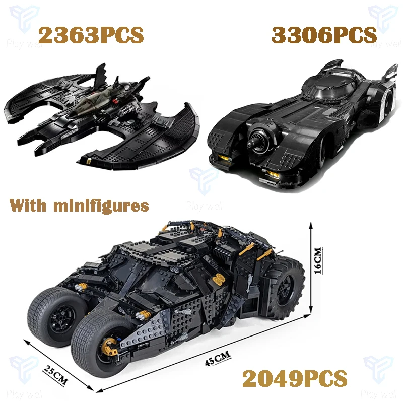 

Classic Movie Super Heros 1989 Batwing Batmobile 76139 76240 76161 Building Block Brick Toy For Children Christmas Birthday Gift