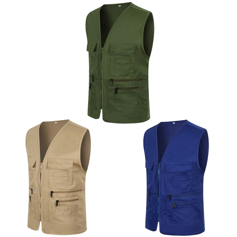 Men Summer Vest Outdoor Multi-pockets Photography Fishing Vest Mesh Hiking Waistcoat Summer Sport Waistcoat Jacket With Zip
Men Summer Vest Outdoor Multi-pockets Photography Fishing Vest Mesh Hiking Waistcoat Summer Sport Waistcoat Jacket With Zip