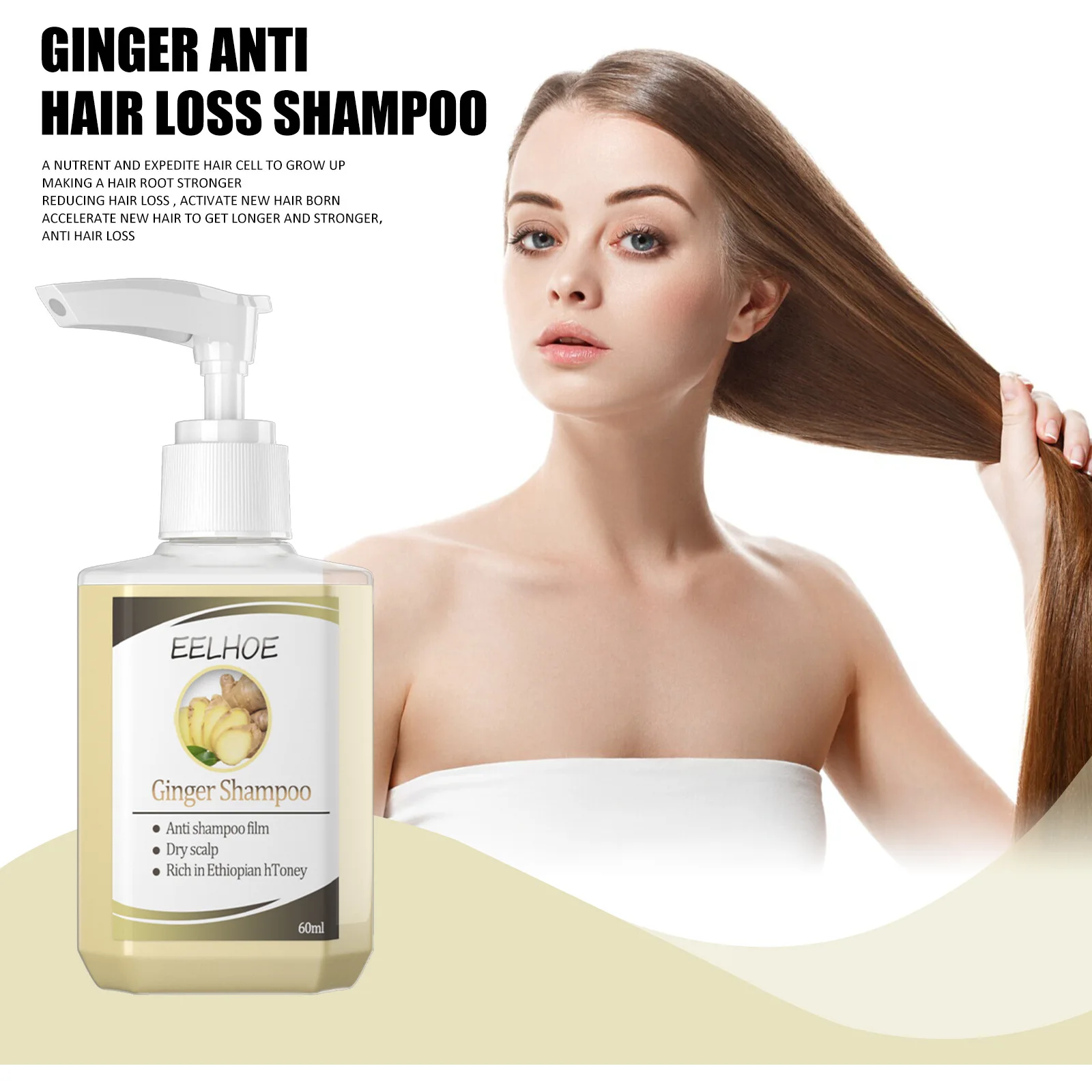 EELHOE 60ml Ginger Anti-hair Loss Shampoo Oil Control Smooth Silky and Moisturizing Root Ginger Juice Hair Growth Hair Care
EELHOE 60ml Ginger Anti-hair Loss Shampoo Oil Control Smooth Silky and Moisturizing Root Ginger Juice Hair Growth Hair Care