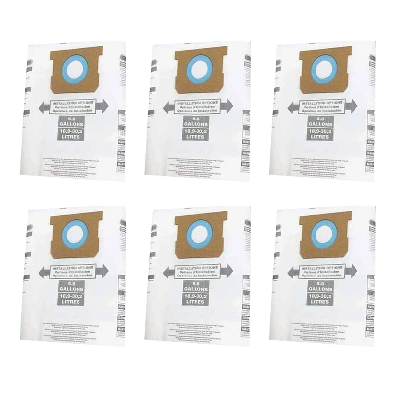 6 PCS Dust Bag For Shop Vac 5-8 Gallon White Single Layer Vacuum Cleaner Accessories
6 PCS Dust Bag For Shop Vac 5-8 Gallon White Single Layer Vacuum Cleaner Accessories