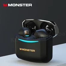 Monster GT06 Wireless Bluetooth 5.1 Headphones TWS Gaming Earbuds Noise Reduction Sports Earphones With Mic Long standby 450mAh
