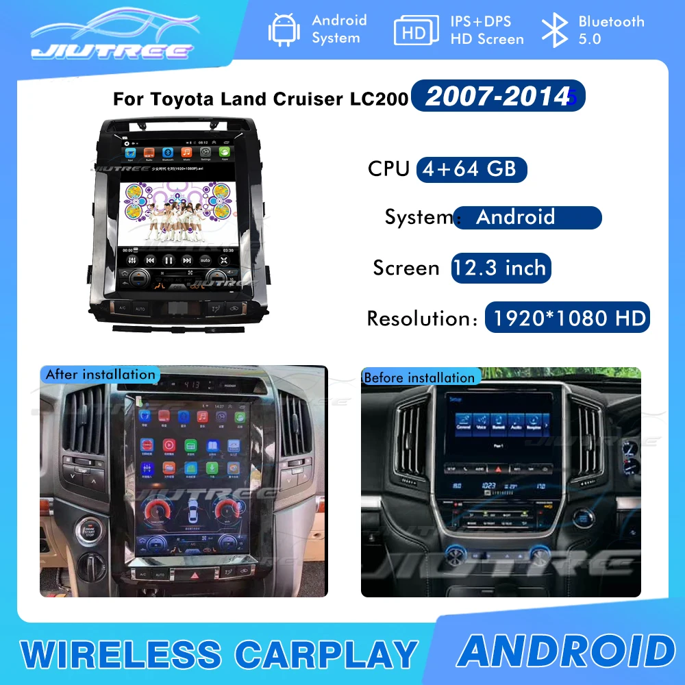 Car Radio For Toyota Land Cruiser LC200 2007-2015 Navigation Multimedia Player Screen Android 2 Din Auto Stereo Tape Recorder
Car Radio For Toyota Land Cruiser LC200 2007-2015 Navigation Multimedia Player Screen Android 2 Din Auto Stereo Tape Recorder