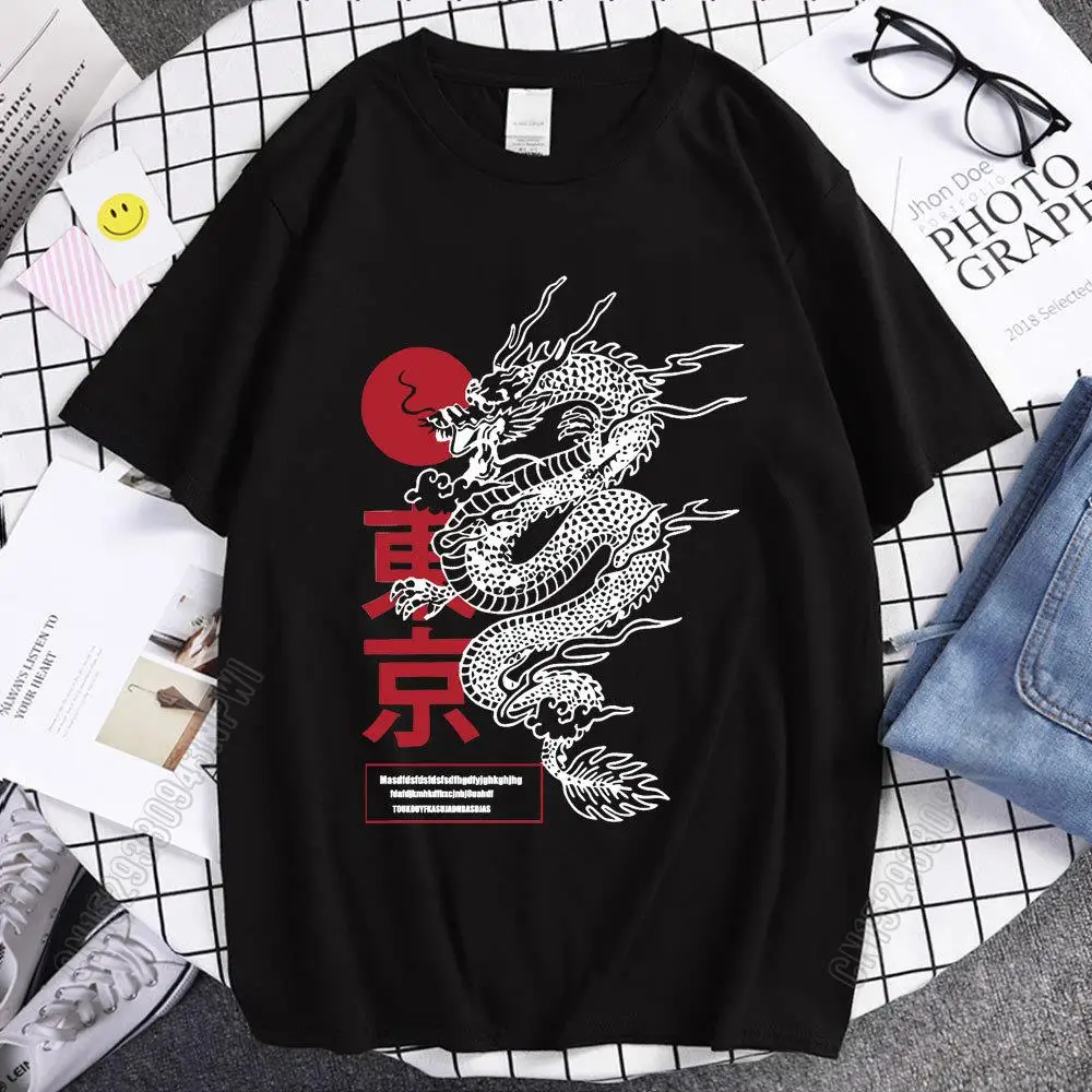 Women T-Shirt Vintage Chinese Dragon Cotton Loose Top Summer New Harajuku O-Neck Short-Sleeved T-Shirt Gothic Streetwear
Women T-Shirt Vintage Chinese Dragon Cotton Loose Top Summer New Harajuku O-Neck Short-Sleeved T-Shirt Gothic Streetwear