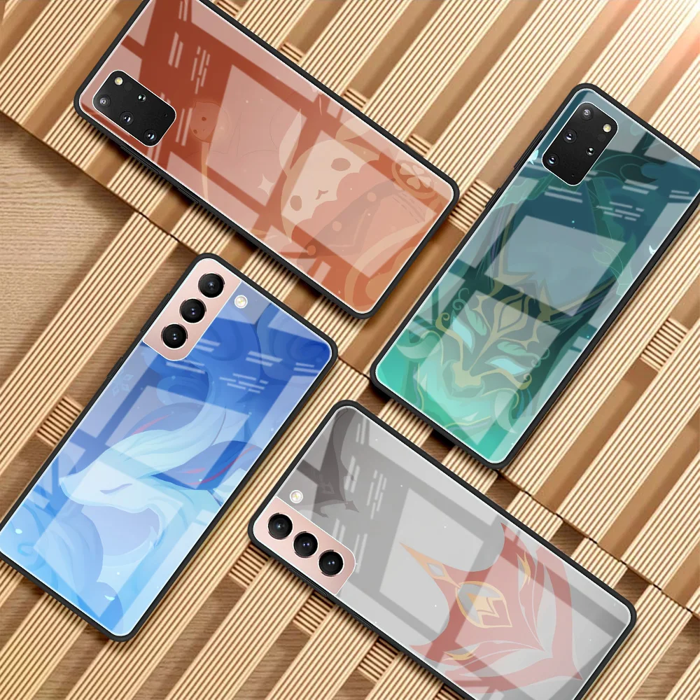 Glass Phone Case For Samsung Galaxy S20 FE S21Ultra S22 S10 Plus S9 S8 Tempered Funda Note 20 10 9 Cover Sac Genshin Impact Icon
Glass Phone Case For Samsung Galaxy S20 FE S21Ultra S22 S10 Plus S9 S8 Tempered Funda Note 20 10 9 Cover Sac Genshin Impact Icon