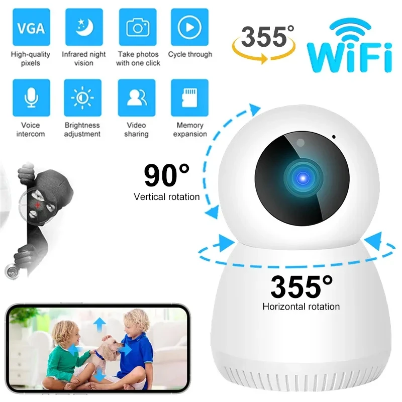HD 1080P PTZ IP Camera WIFI Wireless Smart Home Security Surveillance Cameras Two-way Audio Home Baby Pet Monitor Video Record
HD 1080P PTZ IP Camera WIFI Wireless Smart Home Security Surveillance Cameras Two-way Audio Home Baby Pet Monitor Video Record