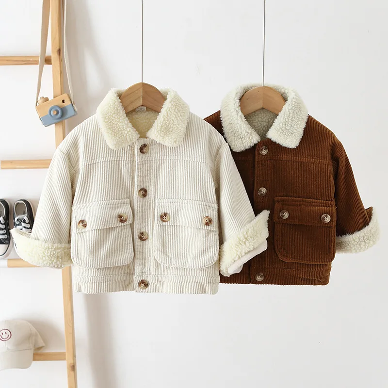 2022 Winter New Kids Jackets Korean Version Corduroy Jackets Fashionable and Comfortable Warm Tops Boutique Clothing
2022 Winter New Kids Jackets Korean Version Corduroy Jackets Fashionable and Comfortable Warm Tops Boutique Clothing