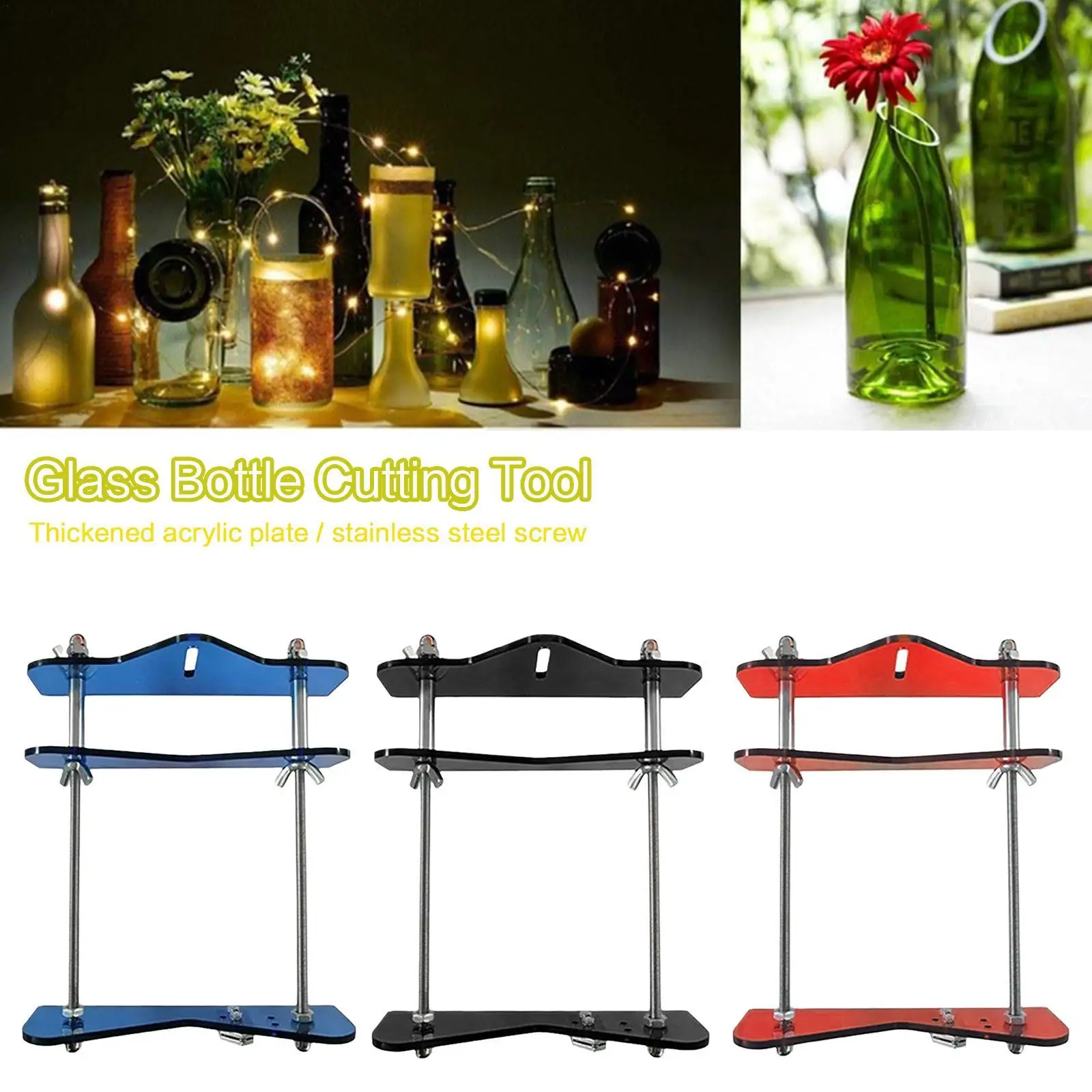 Bottle Cutter Glass Bottle Square/Round Wine Beer Glass Sculptures Cutter For DIY Glass Cutting Machine Metal Pad Bottle Holder
Bottle Cutter Glass Bottle Square/Round Wine Beer Glass Sculptures Cutter For DIY Glass Cutting Machine Metal Pad Bottle Holder