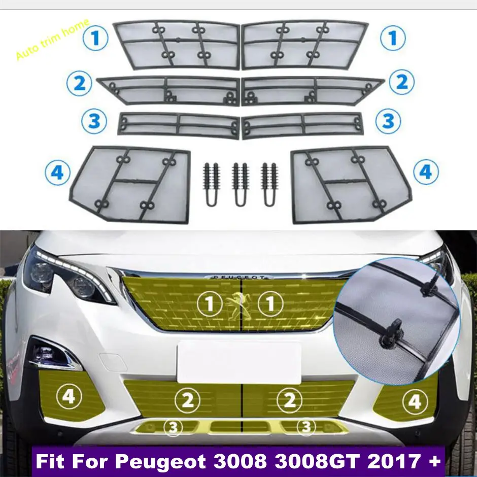 Front Insect Screening Mesh Front Grille Protection Net Cover Trim Fit For Peugeot 3008 3008GT 2017 - 2022 Exterior Refit Kit
Front Insect Screening Mesh Front Grille Protection Net Cover Trim Fit For Peugeot 3008 3008GT 2017 - 2022 Exterior Refit Kit