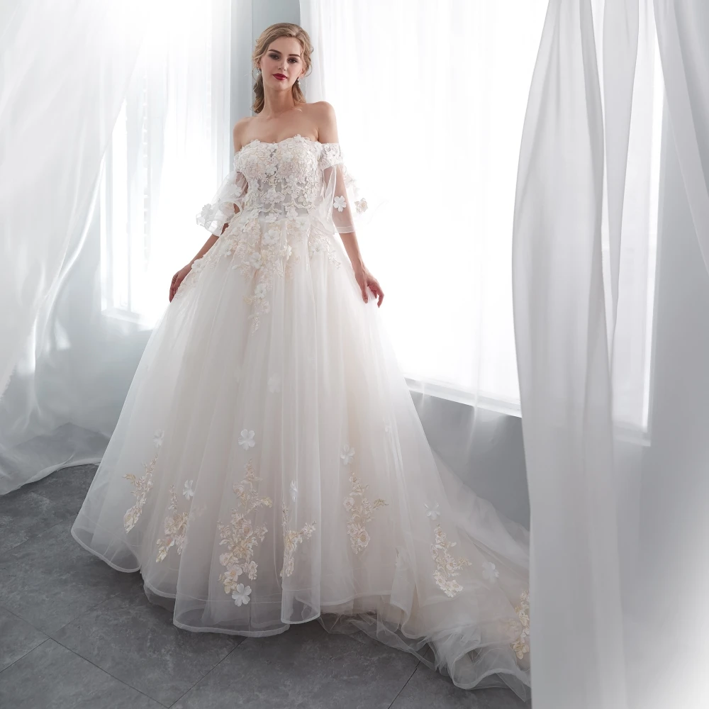 Qcenkeren 2023 New Women Bridal Gowns Sweetheart Off The Shoulder Lace Up Floor Length Chapel Train Wedding Dresses
Qcenkeren 2023 New Women Bridal Gowns Sweetheart Off The Shoulder Lace Up Floor Length Chapel Train Wedding Dresses
