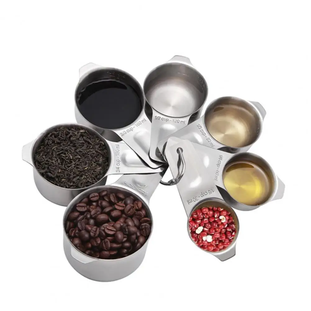 Measuring Cup 1 Set Useful Food Grade Stainless Steel All-Purpose Powder Spice Sugar Measuring Cup Spoon Kitchen Supplies
Measuring Cup 1 Set Useful Food Grade Stainless Steel All-Purpose Powder Spice Sugar Measuring Cup Spoon Kitchen Supplies