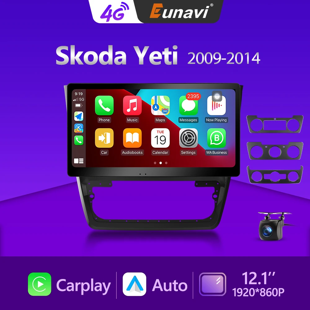 

Eunavi 4G Carplay 2 Din Android Auto Radio For Skoda Yeti 5L 2009- 2014 Car Multimedia Video Player GPS Autoradio 2din DVD