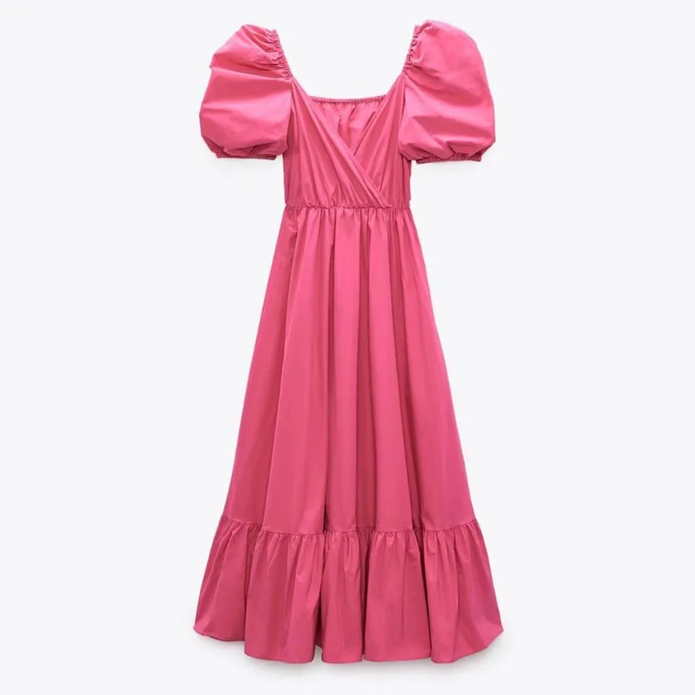 PB & ZA 2022 summer new fashion elegant lady slimming V-neck pleated stitching poplin long midi midi dress
PB & ZA 2022 summer new fashion elegant lady slimming V-neck pleated stitching poplin long midi midi dress