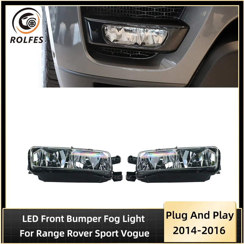 

ROLFES LED Front Bumper Fog Light LR080284 LR033407 LR080283 LR033406 For Range Rover Sport L494 2014-2016 Vogue L405 2013-2017