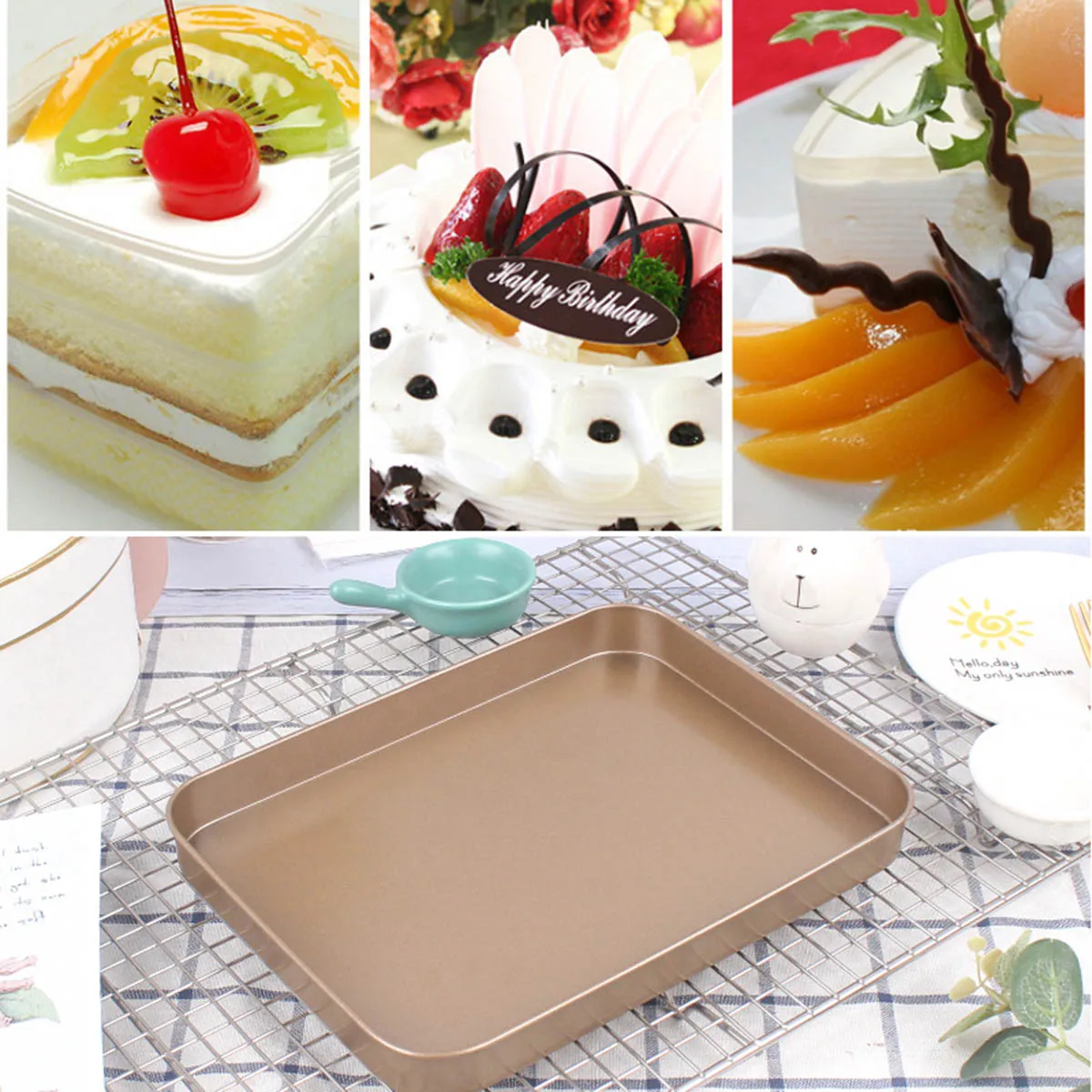 Rectangle Non-stick Baking Tray Carbon Steel Kitchen Cake Bread Biscuit Baking Pan Tool
Rectangle Non-stick Baking Tray Carbon Steel Kitchen Cake Bread Biscuit Baking Pan Tool