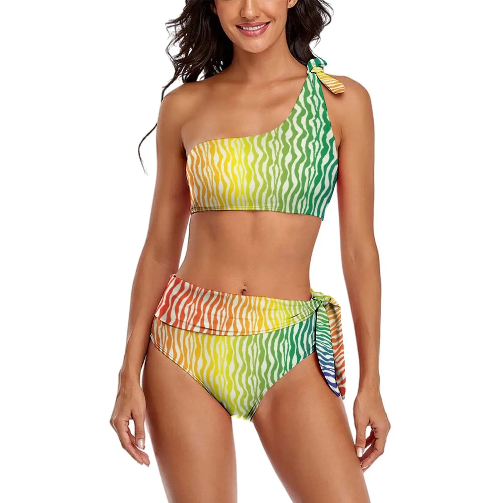 Sexy Colorful Zebra Bikini Swimsuit Abstract Rainbow Print Swimwear High Waist Bikini Set Tank Top Feminine Bikinis Beach Wear
Sexy Colorful Zebra Bikini Swimsuit Abstract Rainbow Print Swimwear High Waist Bikini Set Tank Top Feminine Bikinis Beach Wear