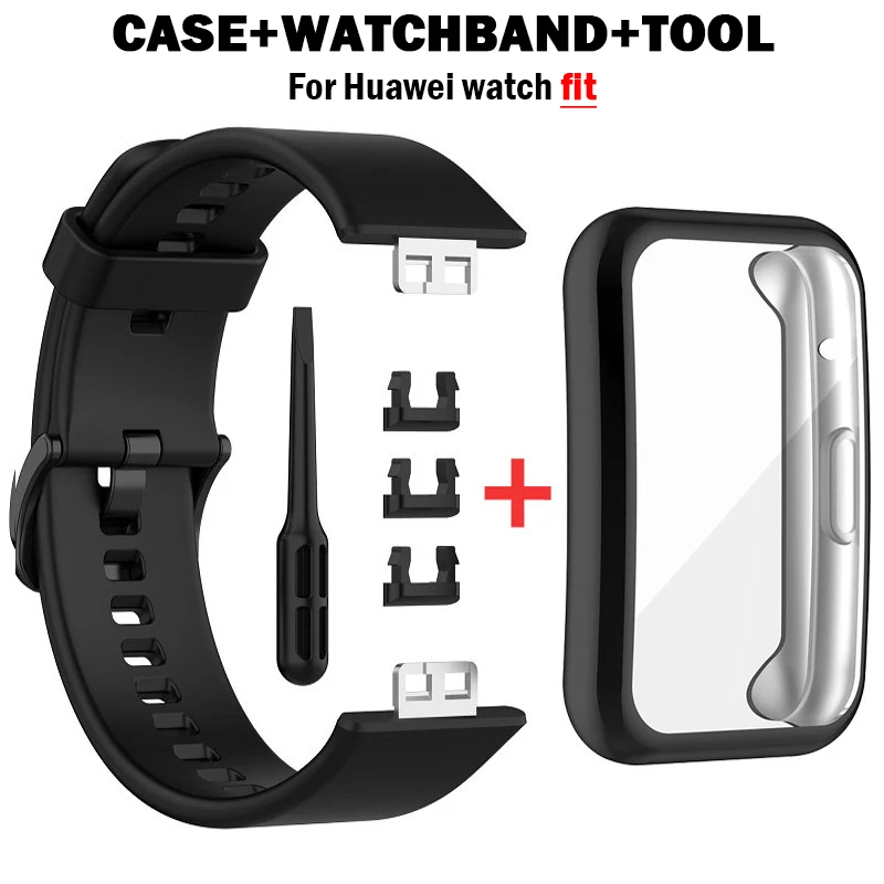 TPU Case+Band For Huawei Watch FIT Strap Smartwatch wrist Sport bracelet Smart silicone watchbands+cover fit watch Accessories
TPU Case+Band For Huawei Watch FIT Strap Smartwatch wrist Sport bracelet Smart silicone watchbands+cover fit watch Accessories