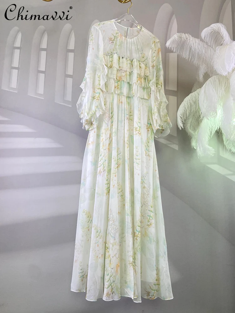 French Style High-End Seaside Holiday Floral Dress 2022 Autumn New Fashion Temperament High Waist Slimming Long Dress for Women
French Style High-End Seaside Holiday Floral Dress 2022 Autumn New Fashion Temperament High Waist Slimming Long Dress for Women