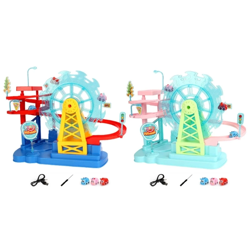 Musical Ferris Chasing Race Track Game Set Electric Playset with LED Flashing Lights and Music for Toddlers and Kids
Musical Ferris Chasing Race Track Game Set Electric Playset with LED Flashing Lights and Music for Toddlers and Kids