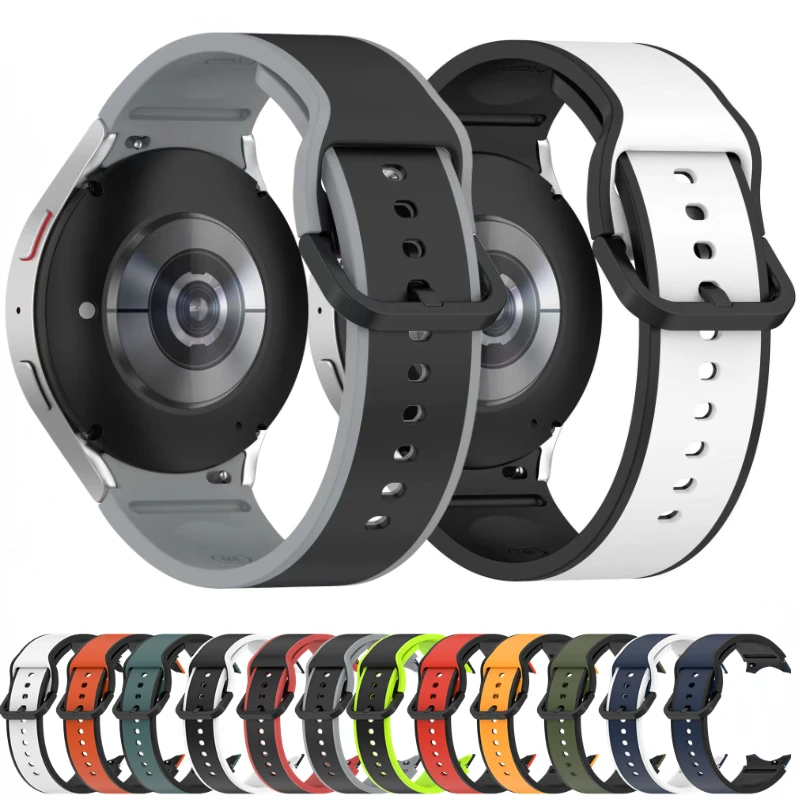 Silicone Strap For Samsung Galaxy Watch 5 4 40mm 44mm 5 Pro 45mm Sport Two-tone Bracelet Wristband for Watch 4 Classic 46mm 42mm
Silicone Strap For Samsung Galaxy Watch 5 4 40mm 44mm 5 Pro 45mm Sport Two-tone Bracelet Wristband for Watch 4 Classic 46mm 42mm