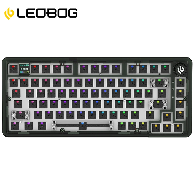 LEOBOG K81PRO Keyboard Kit RGB Backlit Wireless 81 Key Hot-Swap Mechanical Gaming Keyboard Kit Three Modes Bluetooth USB 2.4GHz
LEOBOG K81PRO Keyboard Kit RGB Backlit Wireless 81 Key Hot-Swap Mechanical Gaming Keyboard Kit Three Modes Bluetooth USB 2.4GHz