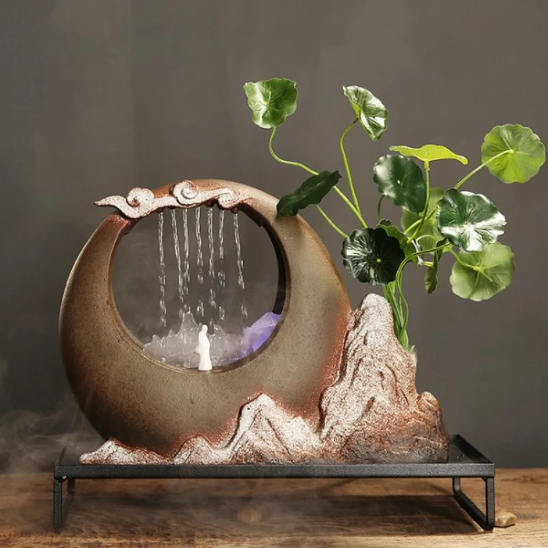 price Creative tabletop resin water fountain indoor humidifier Chinese style feng shui ornaments office decor
price Creative tabletop resin water fountain indoor humidifier Chinese style feng shui ornaments office decor