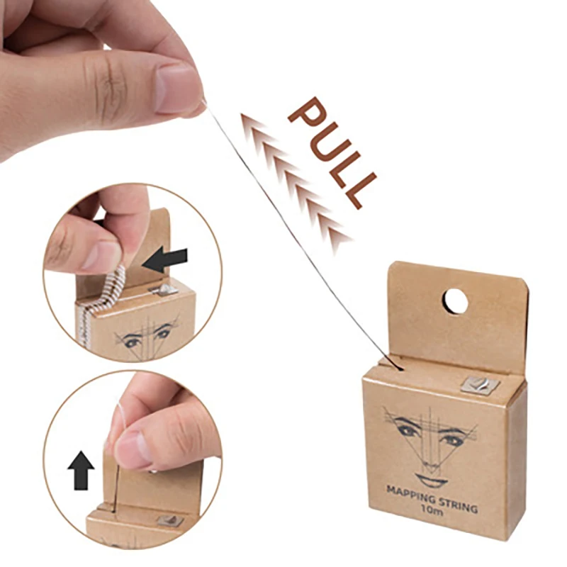 10m Microblading Pre-Inked Mapping String Tattoo Eyebrow Marker thread Semi Permanent Makeup Tattoo Brow Positioning Dyeing Line
10m Microblading Pre-Inked Mapping String Tattoo Eyebrow Marker thread Semi Permanent Makeup Tattoo Brow Positioning Dyeing Line