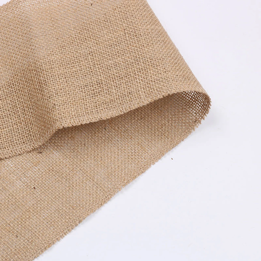 

Jute Linen Vintage Natural Table Runner Burlap Hessian Rustic Gray Khaki Party Country Wedding Decoration Home Party Table Decor