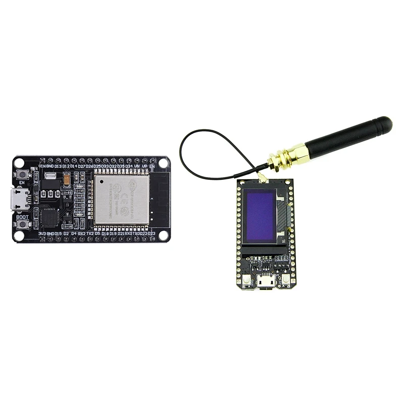 2 Pcs Bluetooth Wifi ESP-32 Development Board Module Lora32 Lora 868Mhz ESP32 Lora Oled, 5.5X2.8X0.3CM & 0.96 Inch
2 Pcs Bluetooth Wifi ESP-32 Development Board Module Lora32 Lora 868Mhz ESP32 Lora Oled, 5.5X2.8X0.3CM & 0.96 Inch