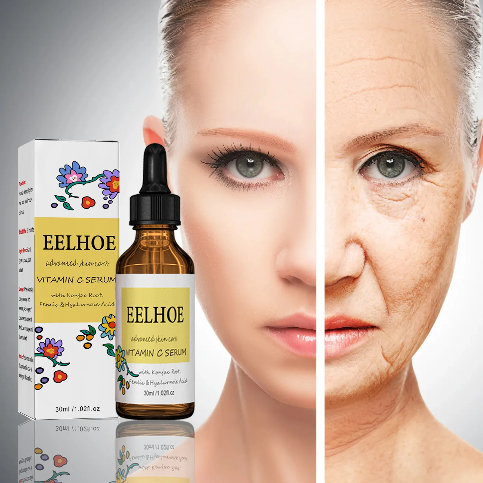Vitamin C Serum Firming Anti-Wrinkle Essence Fades Wrinkles Brightens Skin Moisturizing Pore Collection Facial Serum 30ml
Vitamin C Serum Firming Anti-Wrinkle Essence Fades Wrinkles Brightens Skin Moisturizing Pore Collection Facial Serum 30ml
