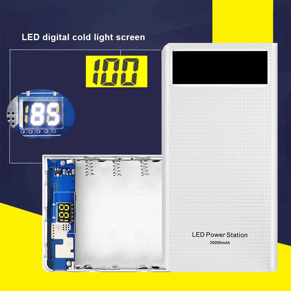 New Power Bank Case 6*18650 Battery Charger Box Digital Display Power Bank Case Portable Power Kit Battery Case Type-c Micro
New Power Bank Case 6*18650 Battery Charger Box Digital Display Power Bank Case Portable Power Kit Battery Case Type-c Micro