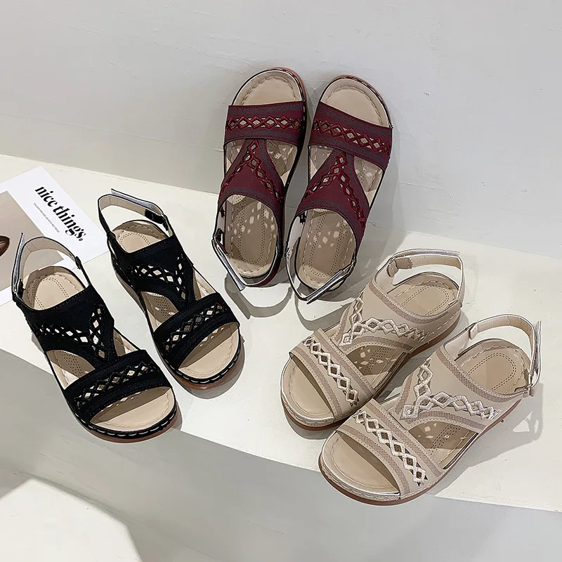 2022 Summer Women Fish Mouth Wedge Sandals Open Toe Sandals Vintage Anti-slip Leather Velcro Casual Female Platform Retro Shoes
2022 Summer Women Fish Mouth Wedge Sandals Open Toe Sandals Vintage Anti-slip Leather Velcro Casual Female Platform Retro Shoes