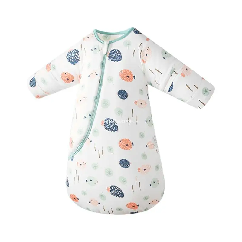 Детский спальный мешок в виде грибов со съемными длинными рукавами, Осень-зима, плотное теплое одеяло, хлопковая одежда для сна для младенцев 
Детский спальный мешок в виде грибов со съемными длинными рукавами, Осень-зима, плотное теплое одеяло, хлопковая одежда для сна для младенцев