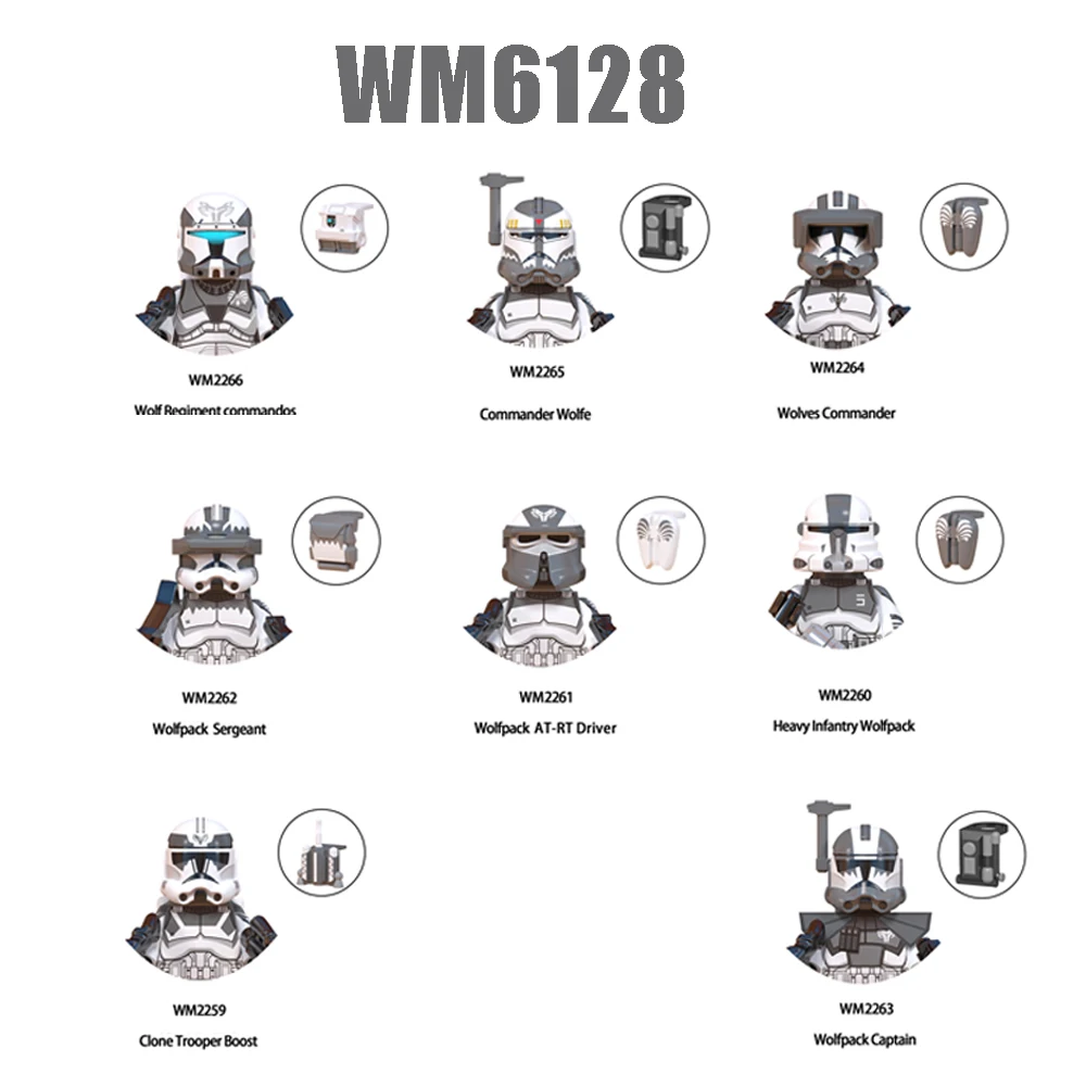 WM6128 Heavy Infantry Wolfpack Building Blocks Driver Mini Figurine Commander Bricks Figure Kids Toy Assemble movies model
WM6128 Heavy Infantry Wolfpack Building Blocks Driver Mini Figurine Commander Bricks Figure Kids Toy Assemble movies model