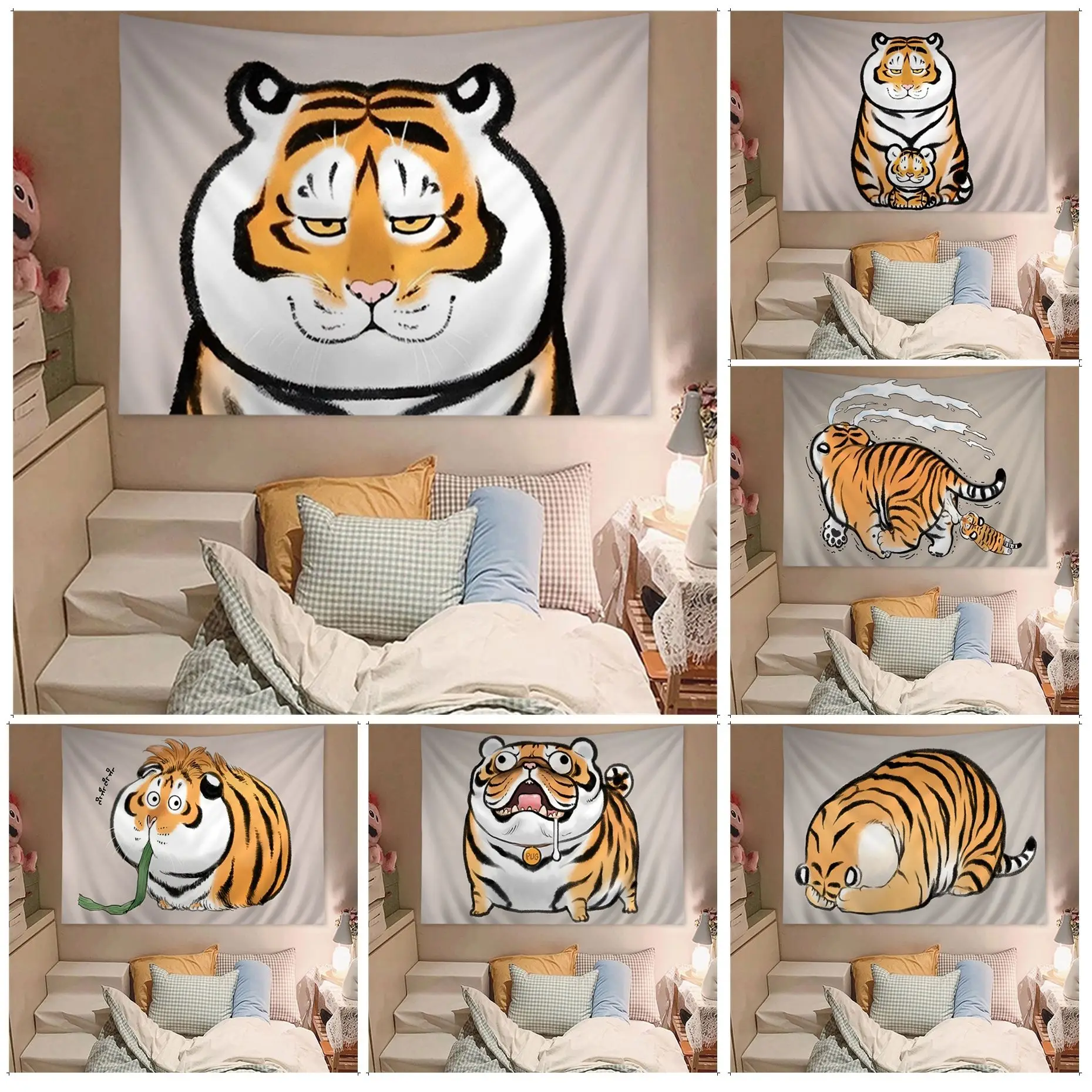 Funny Fat Tiger DIY Wall Tapestry Indian Buddha Wall Decoration Witchcraft Bohemian Hippie Home Decor
Funny Fat Tiger DIY Wall Tapestry Indian Buddha Wall Decoration Witchcraft Bohemian Hippie Home Decor