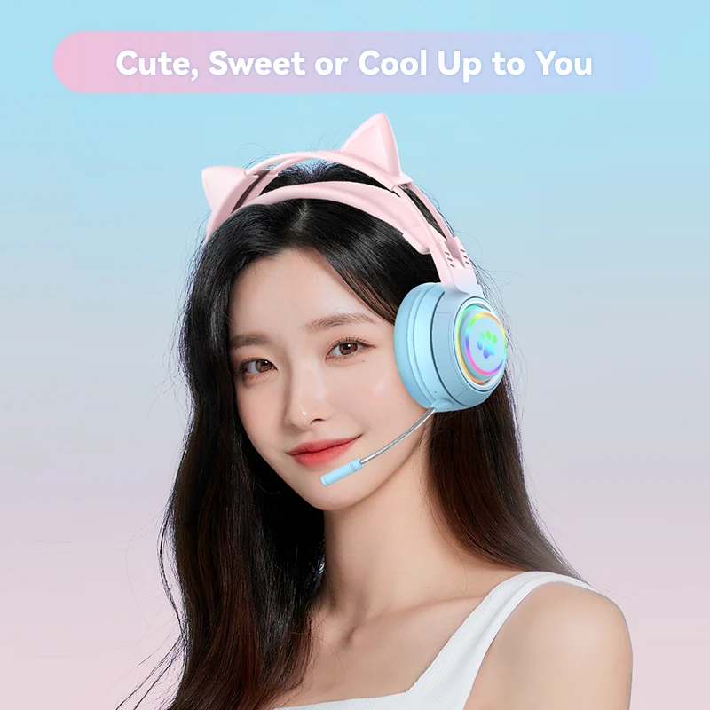 Wireless Headphones Macaron Color Live Streaming Gaming 5.3 Chip 45MS Non-inductive Delay Dual Mode Skin-friendly Earmuffs
Wireless Headphones Macaron Color Live Streaming Gaming 5.3 Chip 45MS Non-inductive Delay Dual Mode Skin-friendly Earmuffs