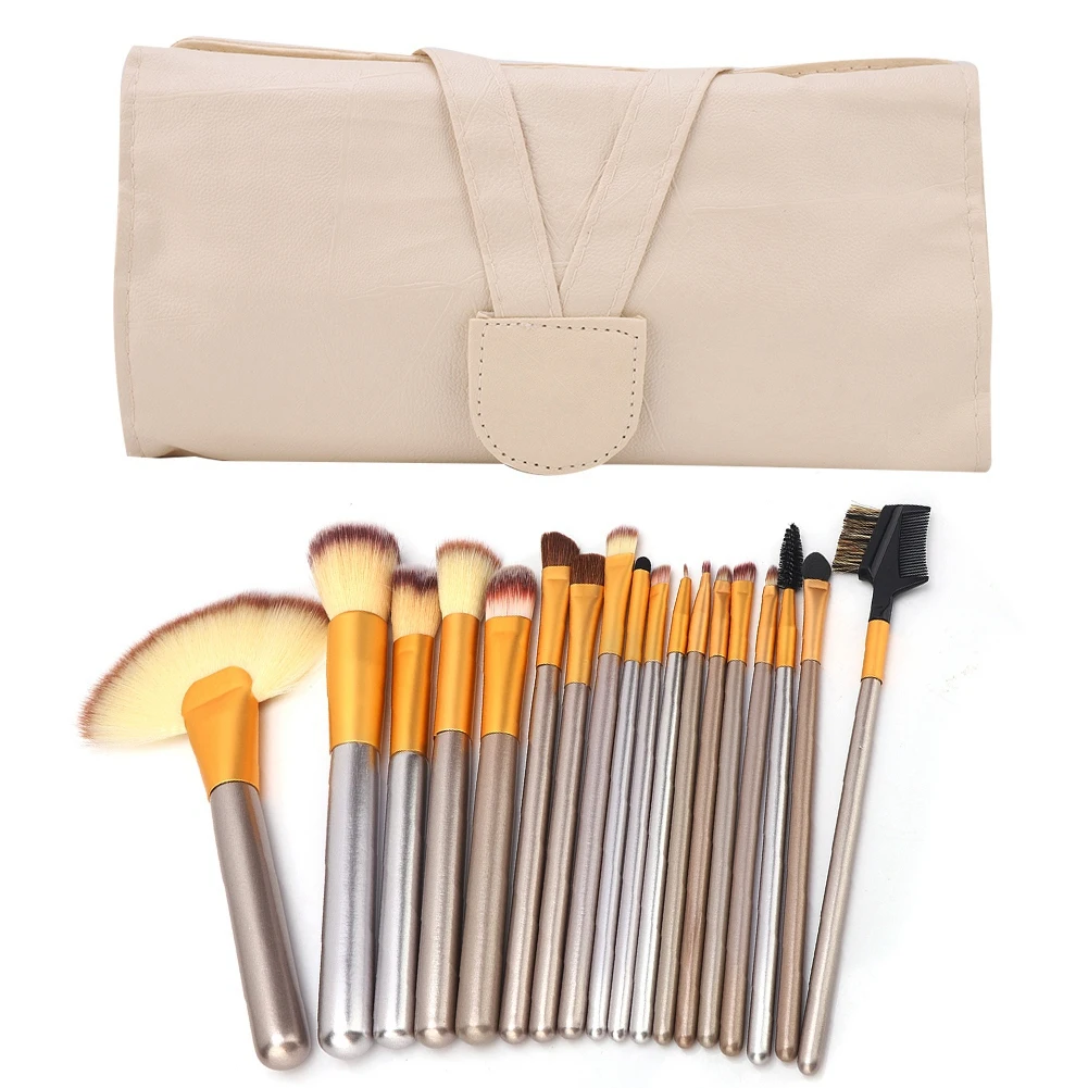 18pcs Makeup Brush Set Professional Premium Fiber Cosmetics Brushes with PU Brush Bag
18pcs Makeup Brush Set Professional Premium Fiber Cosmetics Brushes with PU Brush Bag