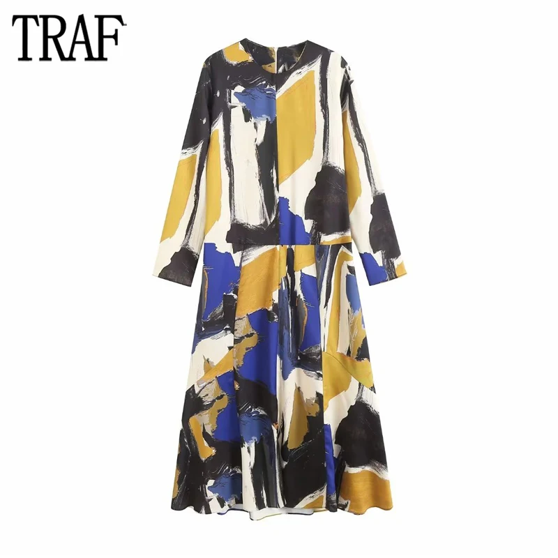 TRAF Print Long Dresses for Women Long Sleeve Maxi Dress Woman Spring 2023 Formal Occasion Dresses Women Evening Female Dress
TRAF Print Long Dresses for Women Long Sleeve Maxi Dress Woman Spring 2023 Formal Occasion Dresses Women Evening Female Dress