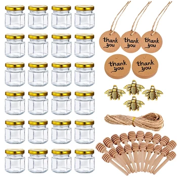 45/60ml Mini Honey Jars Party Favors Set Cute Takehome Gifts In Bulk For Guests In Baby Shower Birthday Wedding Parties