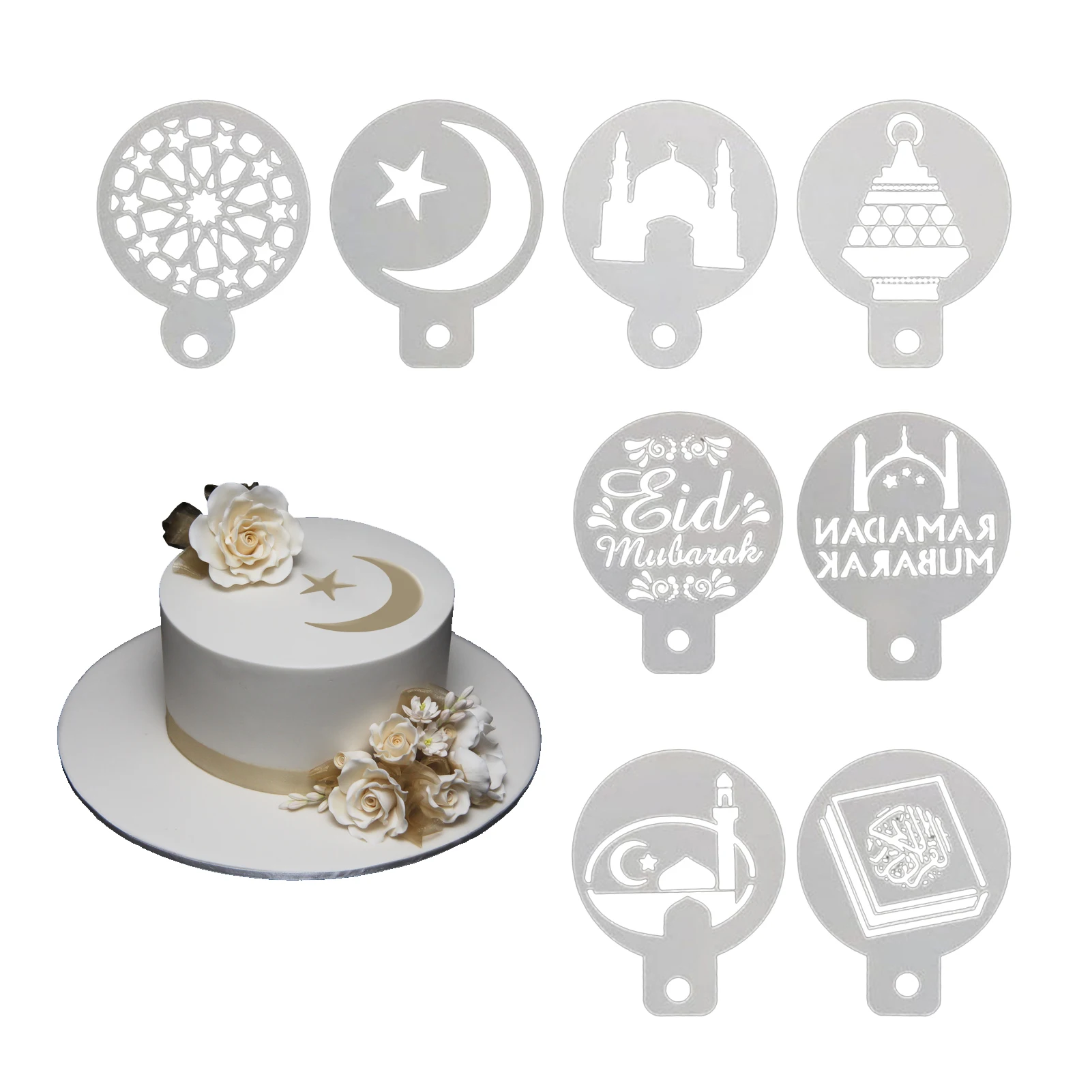 Cookie Stencils 8Pcs Eid Mubarak Cookie Stencil Set Decorative Islamic Muslim Cake Baking Painting Mold Tools DIY Eid Cookie
Cookie Stencils 8Pcs Eid Mubarak Cookie Stencil Set Decorative Islamic Muslim Cake Baking Painting Mold Tools DIY Eid Cookie